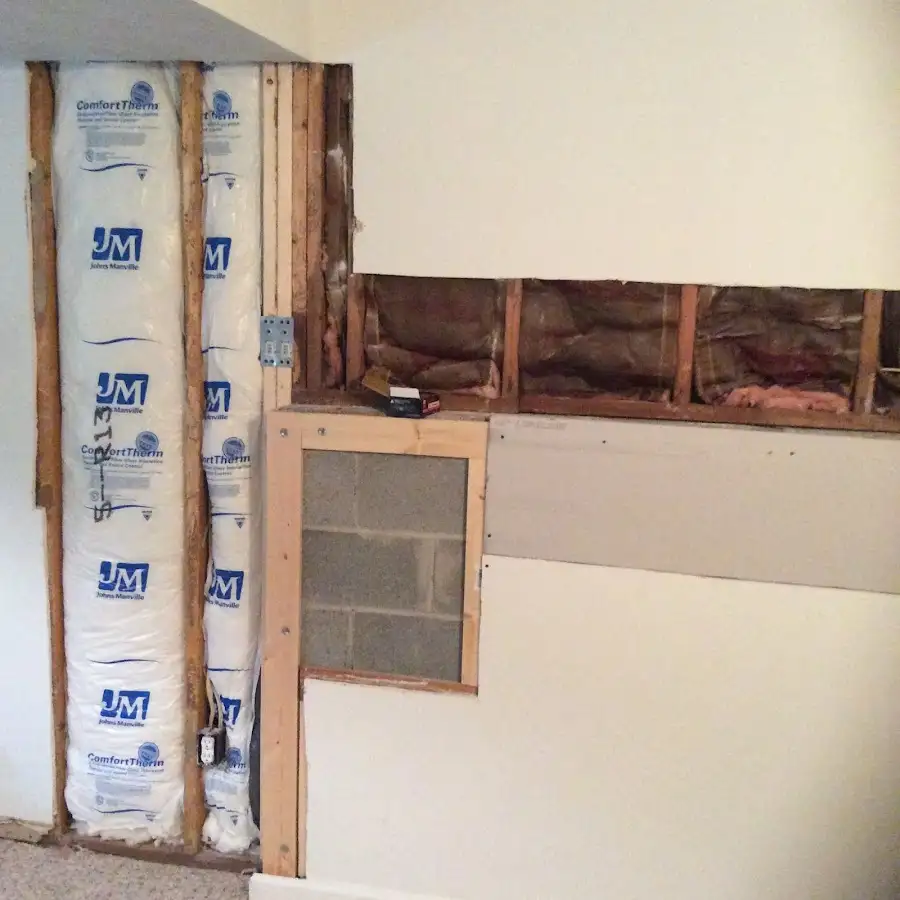 Wall insulation replacement during Contents Cleaning & Restoration in Clarksville
